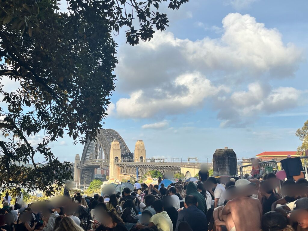 シドニーの年越しカウントダウン花火(Sydney New Year's Eve Fireworks)ファミリー花火 @オブザバトリー・ヒル・パーク(Observatory Hill Park)